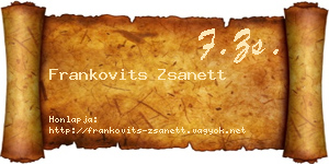 Frankovits Zsanett névjegykártya