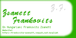 zsanett frankovits business card